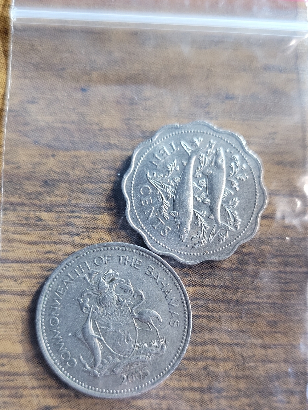Bahamian Coin Lot - Silver Tones